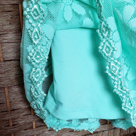 Urban Outfitters Mint Green Floral Lace Dr… - Picture 7 of 8